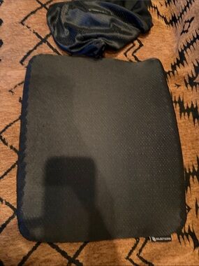Black Seat Cushion with Memory Foam Comfort -